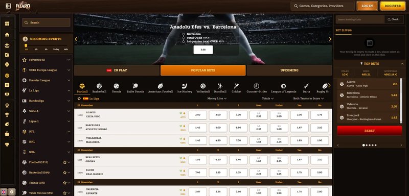 Découvrez les Offres de Bonus de Lizaro Casino en Ligne en France - aperçu